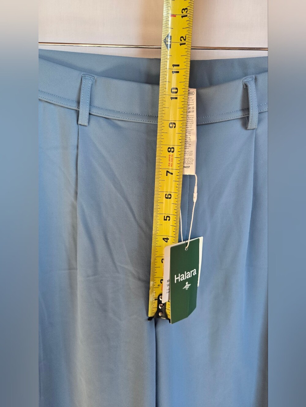 HALARA Wide-Leg High-Rise Pants in Dusty Blue-Size M - Picture 5 of 9